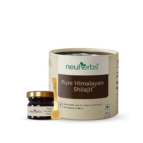 Green Velly Indian Neuherbs Pure & Original 100% Ayurvedic Himalayan Shilajit/Shilajeet Resin 30g With 75% Fulvic Acid - For 