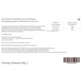 Life Extension, Florassist Mood Improve, avec Cultures Bactériennes et Safran, 30 Capsules, Testé en Laboratoire, Sans Gluten