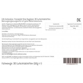 Life Extension, Florassist Oral Hygiene, avec S. salivarius, 30 Pastilles, Testé en Laboratoire, Sans Gluten, Végétarien, San