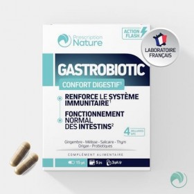 Prescription Nature - GASTROBIOTIC - Complément Alimentaire Probiotique - Saccharomyces Boulardii - Gélule Végétale, Souche D