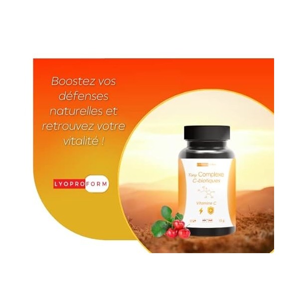 Complément alimentaire Probiotique - Vitalité, immunité & Flore intestinale - Acérola riche en vitamine C - LYOPROFORM Tiny C