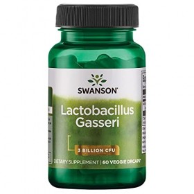 Swanson, Lactobacillus Gasseri, 3 Milliards de Cultures Bactériennes, 60 Capsules, Testé en Laboratoire, Sans Soja, Sans Glut