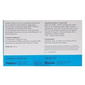 BIOGAIA GASTRUS - L. reuteri Gastrus DSM 17938 + ATCC PTA 6475 - Boite de 30 Compriméq à Croquer Arôme Mandarine