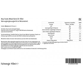 Now Foods, Wheat Germ Oil Huile de Germe de Blé , Vegan, 473ml, Testé en Laboratoire, Sans Soja, Sans Gluten, Sans OGM