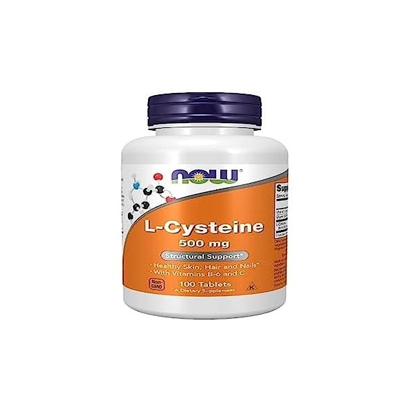 Now Foods L-cystéine, 500 mg, 100 comprimés, acide aminé