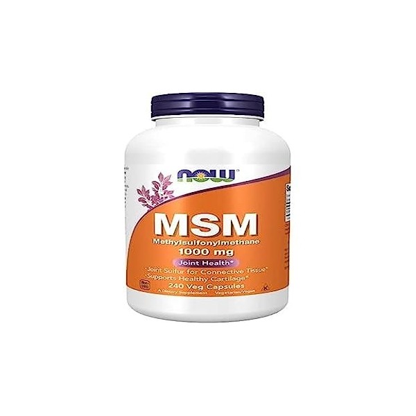 Now Foods MSM 1000 mg 240 gélules végétaliennes Soufre