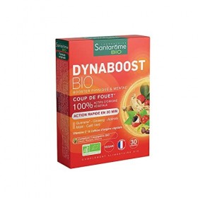 Santarome Bio - Dynaboost Bio | Complément Alimentaire Energie | Booster Physique & Mental - A base de Plantes Bio | 30 compr