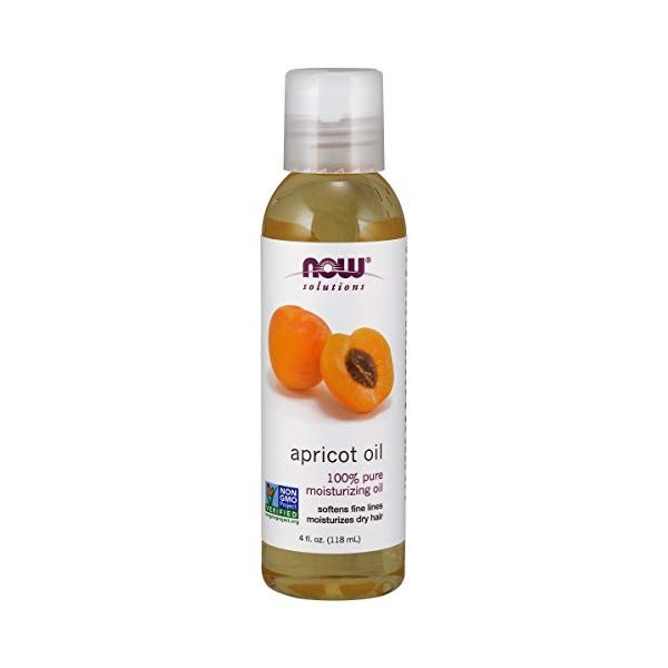 Now Foods Solutions, Apricot Kernel Oil Huile de Noyau dAbricot , 473ml, Testé en Laboratoire, Sans Soja, Vegan, Sans OGM