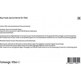 Now Foods Solutions, Apricot Kernel Oil Huile de Noyau dAbricot , 473ml, Testé en Laboratoire, Sans Soja, Vegan, Sans OGM