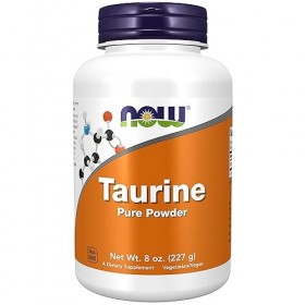 Now Foods, Taurine, Forme Libre, 227g Poudre végétalienne, Testé en Laboratoire, Sans Soja, Sans Gluten, Sans OGM, Végétarien