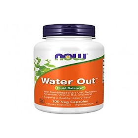 Now Foods, Water Out, 100 Gélules végétaliennes, Testé en Laboratoire, Vitamine B6, Minéraux, Végétal, Sans Gluten, Sans Soja