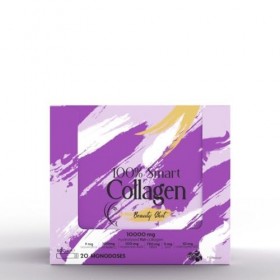 Le Collagène Liquide de Smart Food Formula contient 10 000 mg de collagène de poisson hydrolysé + MSM, acide hyaluronique, re