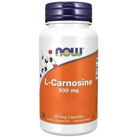 Now Foods, L-Carnosine Beta-Alanyl-L-Histidine , 500mg, 50 Capsules végétaliennes, Testé en Laboratoire, Sans Gluten, Végéta