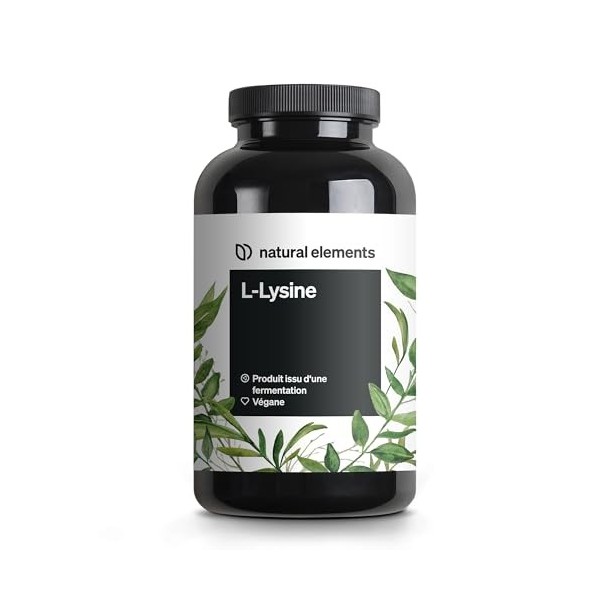 L-Lysine – 365 gélules – 1 000 mg par dose journalière – issu d’une fermentation végétale – végane, hautement dosé, sans addi