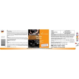 Glycine - 100% pure sans additifs - Acide aminé - Paquet familial pour plus de 5 mois - 500g poudre | Vitamintrend
