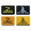 4 Pièces Ne Me Piétinez Pas "Dont Tread on Me" & Ne Pas Piétiner Snk "No Step On Snek" Patch Tactique Militaire Snk Emblème 