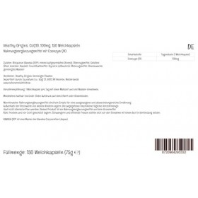 Healthy Origins, Natural CoQ10, Ubiquinone, avec Kaneka Q10, 100mg, Haute Dosé, 150 Capsules molles, Testé en Laboratoire, Sa