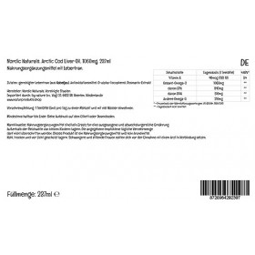 Nordic Naturals, Arctic Cod Liver Oil, 1060mg dOméga-3 dHuile de Foie de Morue, avec EPA et DHA, 237ml, Testé en Laboratoir
