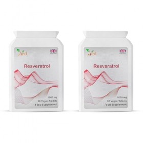 Ved Anti-âge, santé cardiaque, soutien immunitaire | Supplément antioxydant | Comprimés de resvératrol | 1000 mg x 90 comprim