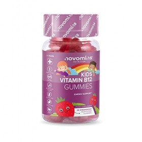Kids Vitamin B12 Gummies - Supplément de soutien énergétique et métabolique - 30 suppléments de complexe B à croquer pour enf