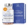 Biotine Cheveux 10000µg Complement Alimentaire Cheveux Biotin Vitamine B8 Zinc Selenium Huile de Coco MCT Vitamine C Acide Fo