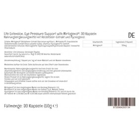 Life Extension, Eye Pressure Support with Mirtogenol, Extrait de Myrtille et Pycnogenol, 30 Capsules végétaliennes, Testé en 