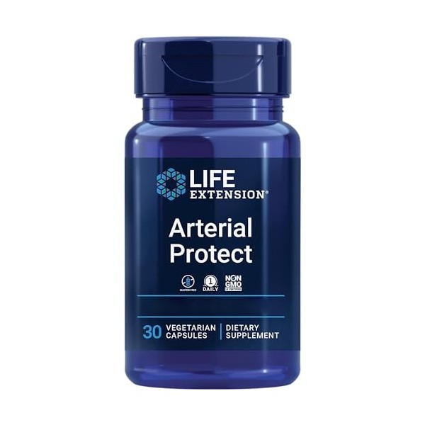 Life Extension, Arterial Protect, Extrait dÉcorce de Pin et Gotu Kola, 30 Capsules végétaliennes, Testé en Laboratoire, Sans