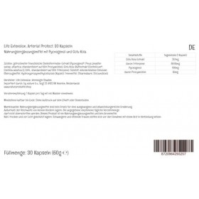 Life Extension, Arterial Protect, Extrait dÉcorce de Pin et Gotu Kola, 30 Capsules végétaliennes, Testé en Laboratoire, Sans