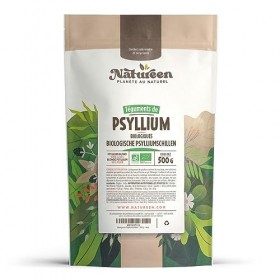 Psyllium Bio - 500g - 99% de Pureté - Richer en fibre - Natureen