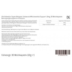 Life Extension, Super Ubiquinol, Enhanced Mitochondrial Support, 50mg, Kaneka-Ubiquinol, 30 Capsules molles, Testé en Laborat