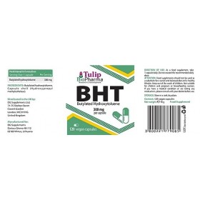 BHT hydroxytoluène butylé 300 mg 120 gélules, anti-âge et antioxydant, stimulateur du système immunitaire, testé en laborat
