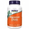 Now Foods, Magnesium Citrate Powder, 227g de Poudre végétalienne, Testé en Laboratoire, Sans Gluten, Végétarien, Sans Soja, S