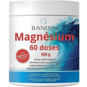 Bandini® MAGNÉSIUM 300g 60 doses | Compléments Alimentaires à base de Poudre de Magnésium | Réduction Stress, Fatigue, Anxi