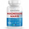 Bandini® Magnésium Marin et Vitamine B6 - Combat efficacement la Fatigue et le Stress - 120 Gélules dorigine végétale - 4 Mo