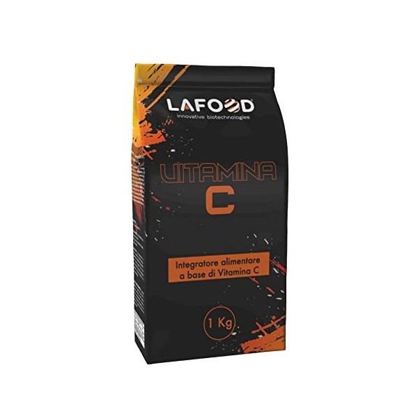 Lafood Acide Ascorbique E300 - Vitamine C - 1 kg -NO OGM- Glutin Free