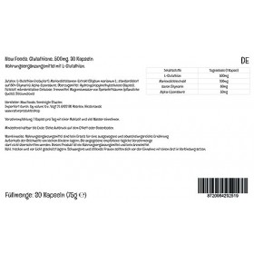 Now Foods, L-Glutathione, 500mg, avec Chardon-Marie et Acide Alpha-Lipoïque, 30 Capsules végétaliennes, Acide Aminé, Testé en