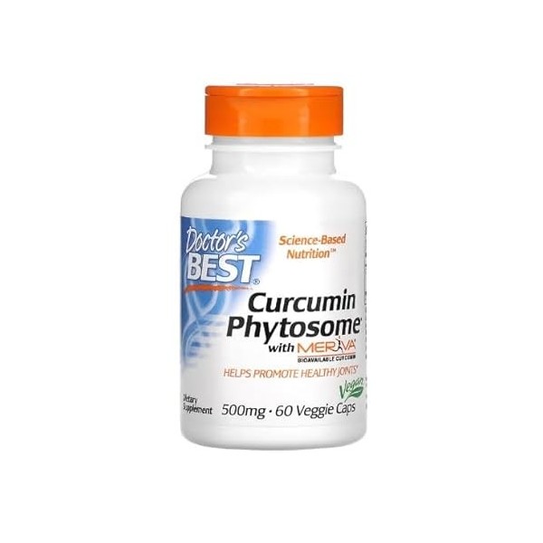 Doctors Best Curcumine Phytosome with Meriva, 500mg, 60 vcaps, antioxydant pour la santé cellulaire
