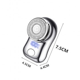 Mini rasoir électrique USB portable - Affichage numérique de la puissance - Pour homme - Rasoir de poche léger - Rasoir de po