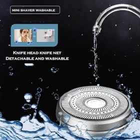 Mini rasoir électrique USB avec indicateur de charge LED, rasoir portable, rasoir humide et sec pour homme, pour la maison, l