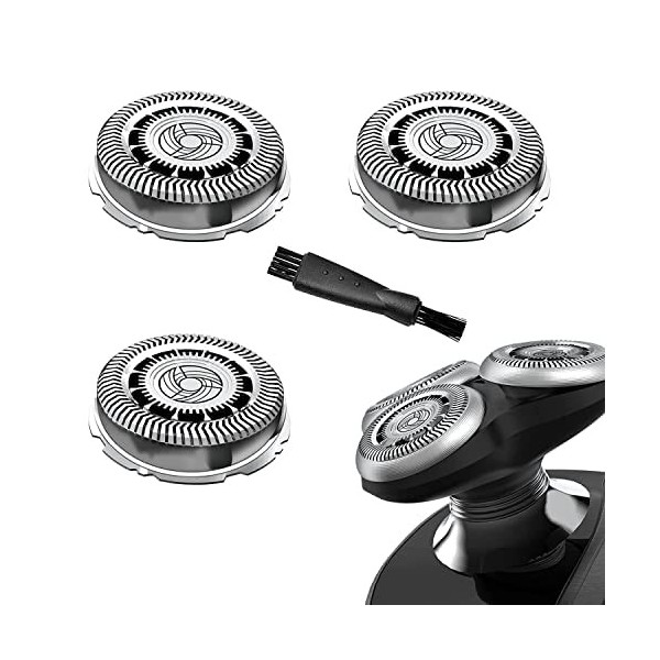 HOBKEY Lot de 4 têtes de rasage pour Philips Series - Tête de rasage de rechange pour Philips Razor Men, pièces de rechange c