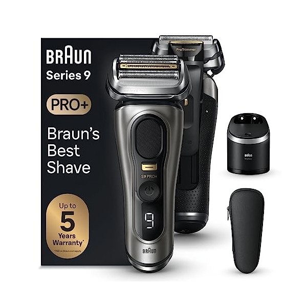 Braun Series 9 PRO+ 9565cc, Rasoir Électrique Pour Homme, 5 Éléments De Rasage, Tondeuse De Précision Intégrée, Station Smart