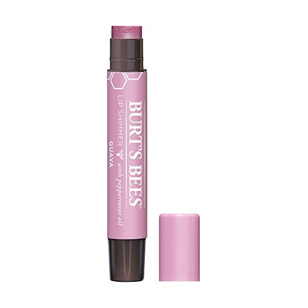 Burts Bees 100% Natural Moisturizing Lip Shimmer, Guava - 1 Tube