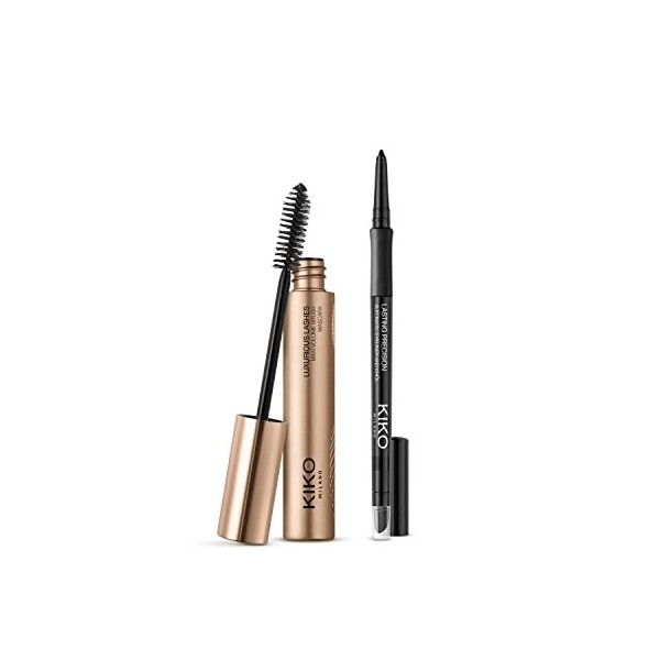 KIKO Milano Luxurious Eye Set | Kit Maquillage : 1 Mascara Effet Cils Remodelés Et 1 Crayon Yeux