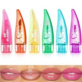 6 Pcs Lip Gloss Set, Lip Glow Oil, Huile de soin des lèvres Brillant à lèvres repulpant, hydratant pour les lèvres rouge à lè