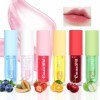 AKOFIC 6 Pièces Lip Glow Oil, Fruit Gloss Repulpant Lèvres, Hydratante Huile à Lèvre Teintée, Longue Durée Brillant Lèvres Gl