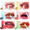 AKOFIC 6 Pièces Lip Glow Oil, Fruit Gloss Repulpant Lèvres, Hydratante Huile à Lèvre Teintée, Longue Durée Brillant Lèvres Gl