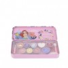 Lip Smacker Disney Princess Adventure Color Tin, Lips and Face Makeup Giftset with Lip Glosses and Shimmer Creams for your Ki