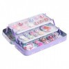 Lip Smacker 3-Tier Lip & Face Tin Gift Set, Set of Lip Glosses, Eyeshadows in Different Flavours and Shades for Kids, Hair Cl