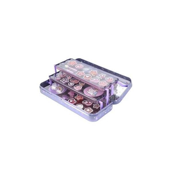 Lip Smacker Color Tin, Kids Makeup Set with Lip Glosses and Shimmer Creams for Face in Different Flavours and Shades, All-in-