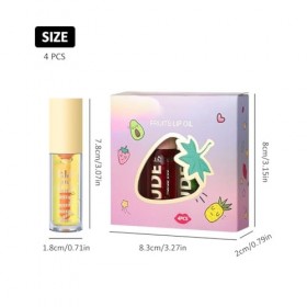 Huile À Lèvres Transparente Incolore,Brillant à Lèvres Fruits,gloss nourrissant lèvre,Lip Gloss Plumper Hydratant,Huile à lèv